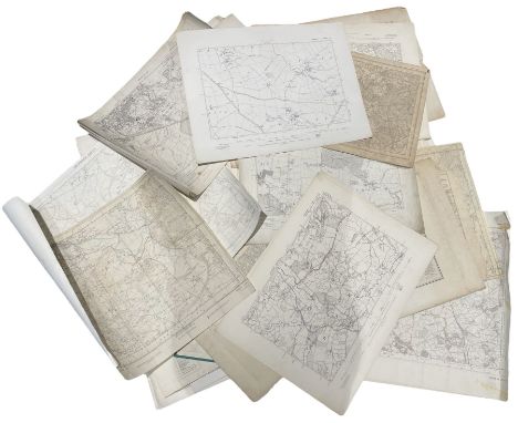 Large collection of British Ordnance Survey maps dating from the mid-19th century onwards, including Geological Survey maps a