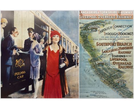 Rare prototype poster for the 'Centenaire de l'Orient Express', depicting the famous painting used in the 'Golden Arrow' post