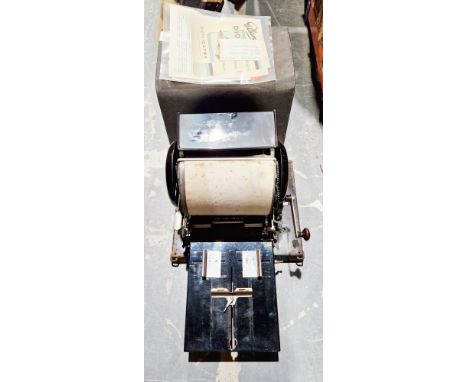 Vintage Ellams Duplicator in case with cover, together with instructions,&nbsp;