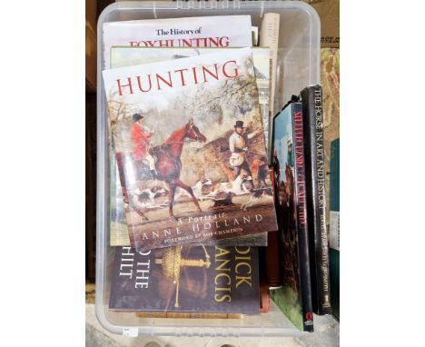 Various sporting books to include Holland, Anne 'Hunting a Portrait', Little Brown 2003 dust wrapper, Wilder, F.L 'English Sp