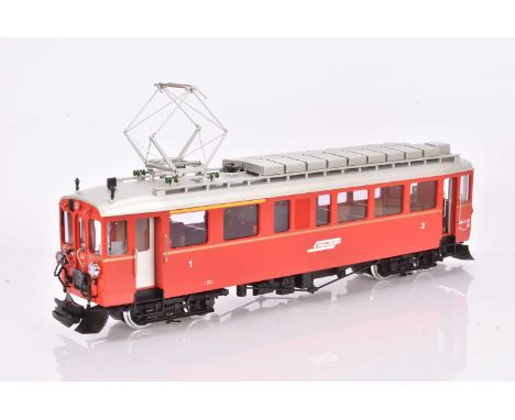 LGB G Gauge RhB Electric Railcar 20390 Abe 4/4 Red numberd 34  VGC, photocopied manual, in original box G