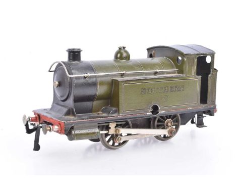 A Bing (for B-L) Gauge 1 clockwork Southern Railway '112' 0-4-0 Tank Locomotive, in lined SR green livery as No. 112, with or