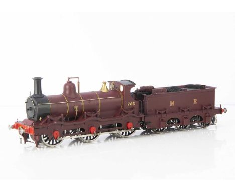 A Gauge 1 battery-powered radio-controlled Midland Railway Kirtley 0-6-0 Locomotive and Tender, from a Slater's kit, built to