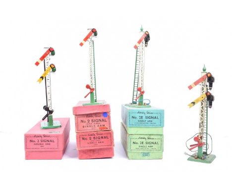 Hornby 0 Gauge Electrically and non Electrical Signals,  two No 2E  Home (boxes dated 3-39 and 4-38)), both in original boxes