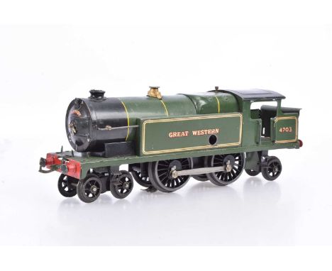 A Hornby 0 Gauge GWR green No 2 Special Tank Locomotive no 4703,  with drop link couplings, now fitted with modern R J Cooper