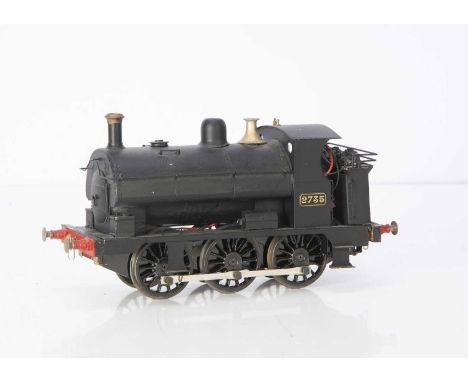 A Gauge 1 battery-powered radio-controlled GWR 27xx class 0-6-0 Saddle Tank Locomotive, appears scratch-built to a reasonable