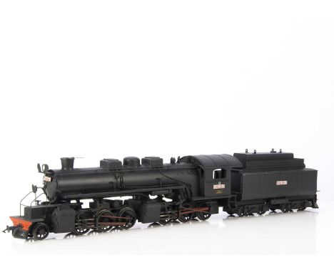 A Gauge 1 battery-powered radio-controlled Indonesian Railways 2-6-6-0 'Mallet' Locomotive and Tender, a scratch-built model 