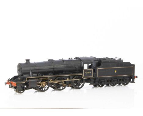 A Cherry Scale Models Gauge 1 Battery-Operated  Electric BR-ex LMS Stanier 6P5F Lobster 2-6-0 Locomotive and Tender No 42959,