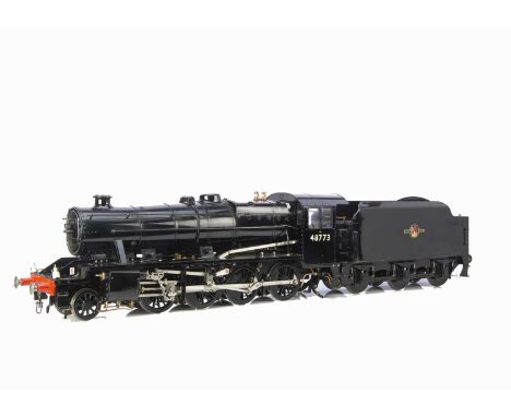 A 3½" Gauge coal-fired Live Steam ex-LMS Stanier '8F' Class 2-8-0 Locomotive and Tender, nicely engineered and finished in BR