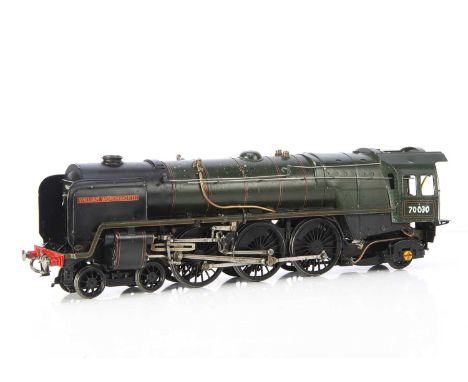 A Gauge 1 Live Steam Spirit-Fired Model Of BR Britannia Class 7MT William Wordsworth,  lacks tender, built and painted to goo