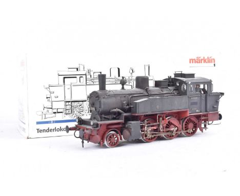 Marklin Gauge 1 55912 DB weathered black 2-6-0 Class T91 Tank Engine 91851,  in original box, G-VG, box G