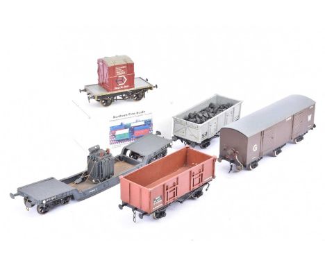 Scratch/kit built Gauge One Goods Wagons and A Northern Fine Scale Example (5), kit/scratch built examples, all of resin and 