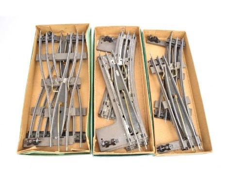 Hornby 0 Gauge 3- Rail standard Points, EPPR2 Parallel Points, ESPSL2 solid base L/H Points and EPL2 L/H and R/H, all in orig