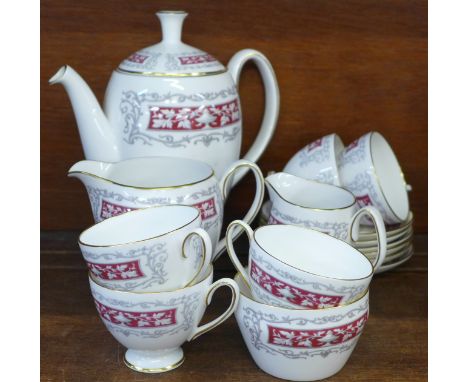 A Shelley Blenheim six setting tea service, five cups, six saucers, two cream and a teapot&nbsp;&nbsp;&nbsp;**PLEASE NOTE THI