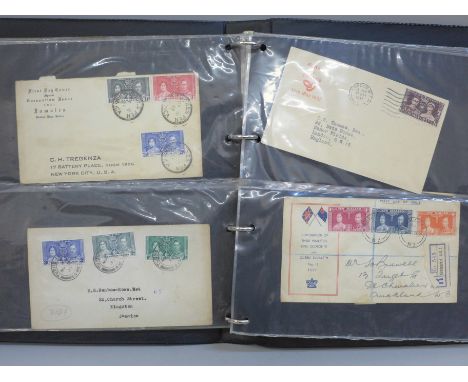 Stamps; an album of forty King George VI Commonwealth first day covers 
