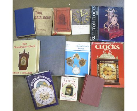 A collection of watch and clock books and a horological tool catalogue 