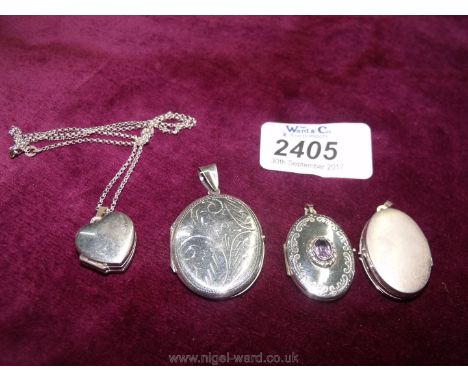Four Silver Lockets and one chain