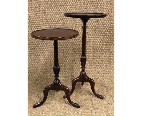 Two old reproduction Georgian tripod wine tables