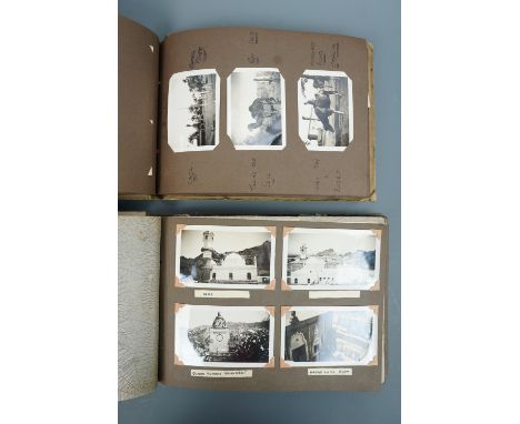 1930s - 1940s photograph albums containing numerous images of British army service in the Middle East, together with service 
