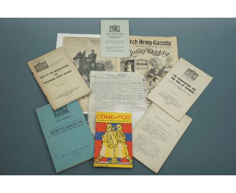 Sundry items of military and other ephemera including an issue of 8th Army News