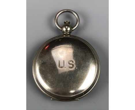 A Second World War US army pocket compass by Wittnauer