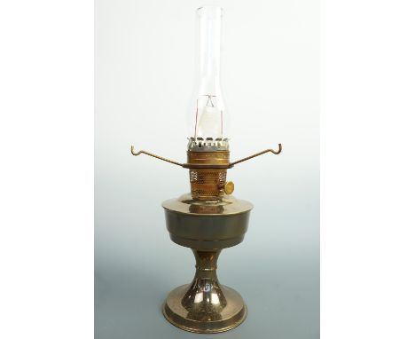 A brass oil lamp, 53 cm