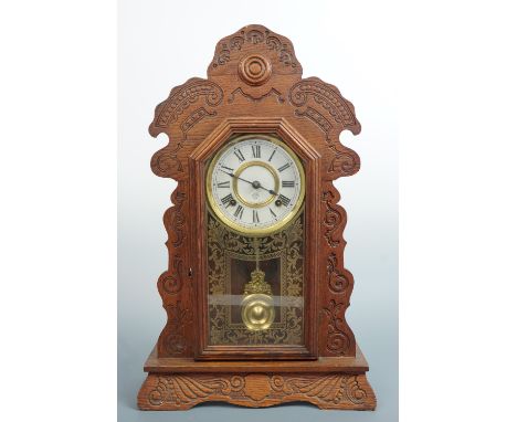 A late 19th Century American Ansonia shelf clock