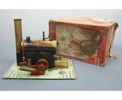 A boxed Luton Bowman horizontal live steam engine, 25 cm x 14 cm