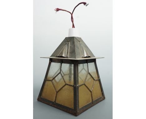 A 1930s anodised hall lantern