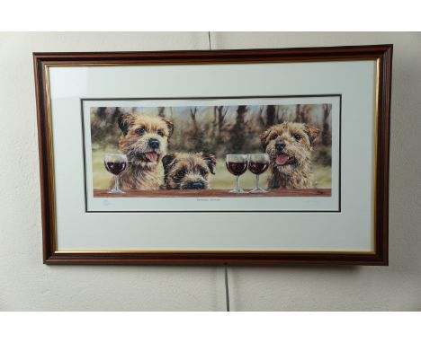 A limited edition signed print, "Bordeaux Terriers", 63 × 38 cm