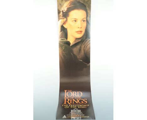 A Lord Of The Rings - The Fellowship of the Ring double-sided cinema foyer banner / poster depicting Liv Tyler as Arwen, 30 x