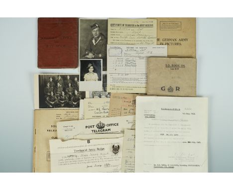 A quantity of Second World War British army official documents, photographs, training notes etc pertaining to a KOSB soldier