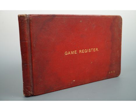 [ Shotgun, shooting, field sports ] A 1920s Indian printed and annotated game register, the ledger printed by Thacker &amp; C