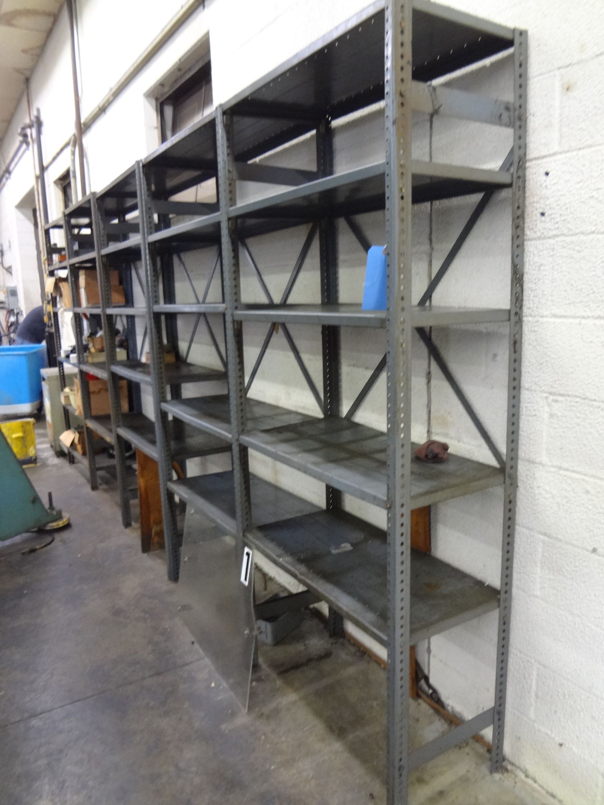 SECTIONS 12" X 36" X 7' HIGH BOLT TOGETHER STEEL SHELVING W/ (5