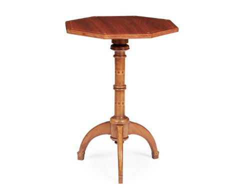 OCCASIONAL TABLE, CIRCA 1870walnut, with marquetry inlay45.5cm diameter, 68.5cm high&nbsp;Note: The firm of Marsh and Jones w