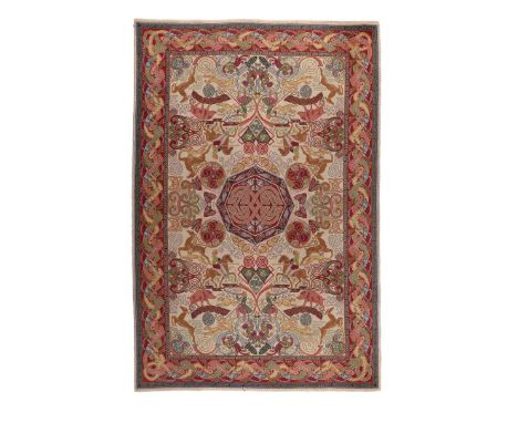  GEORGE BAIN (1881-1968) FOR QUAYLE & TRANTER LTD., KIDDERMINSTER CELTIC 'HUNTING' CARPET, CIRCA 1948 machine-woven wool, bea