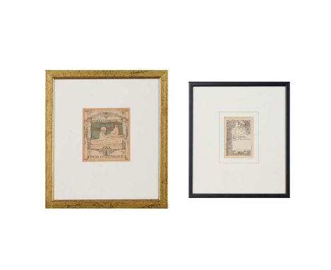  ANNIE FRENCH (1872-1965) BOOKPLATE: EX LIBRIS ARCHIBALD CRAIG print, 11cm x 7.5cm (frame size 31.7cm x 28cm); together with 