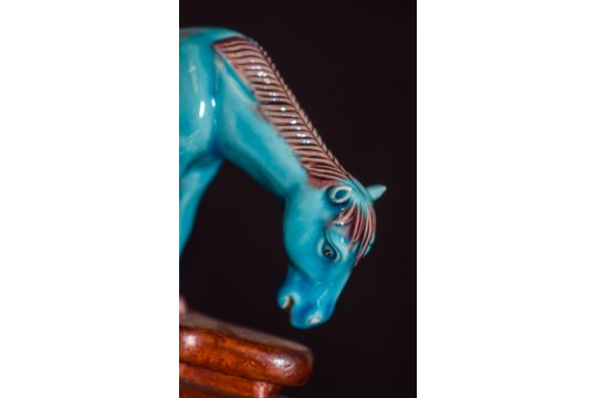 chinese ceramic blue horse bookends chinese ceramic blue horse bookends