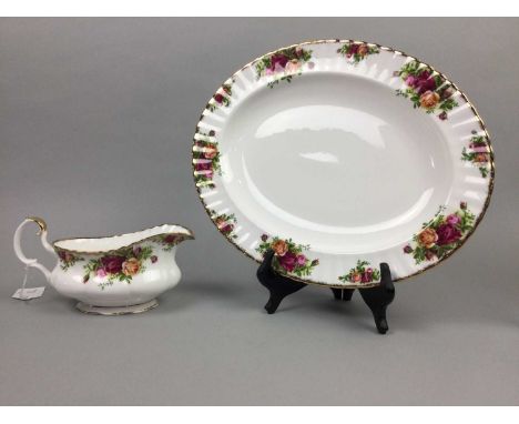 ROYAL ALBERT 'OLD COUNTRY ROSES' PART DINNER SERVICE,comprising eight small bowls, eight bowls, eight saucers, eight dinner p