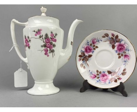 RADFORD COFFEE SERVICE,comprising six coffee cans, six saucers, sugar, cream and coffee pot, along with other various tea and