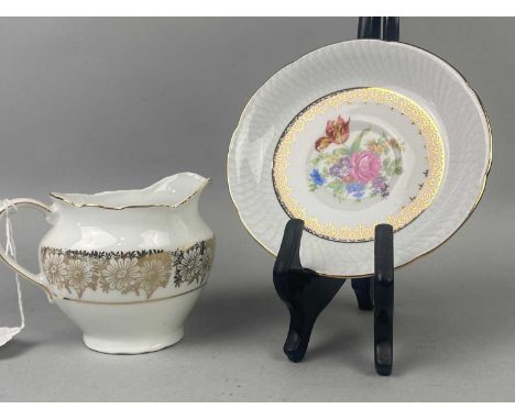 GRAFTON FLORAL AND GILT PART TEA SERVICE,along with another part tea service