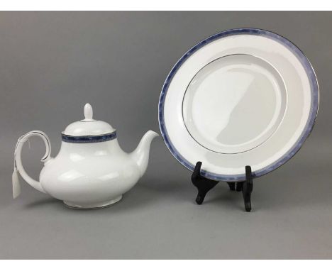 ROYAL DOULTON 'ATLANTA' PATTERN PART DINNER SERVICE,comprising of a teapot, sugar bowl, four saucers, four side plates, four 