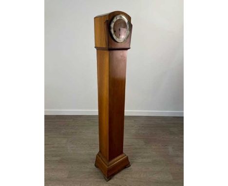 WALNUT GRANDMOTHER CLOCK,141cm high