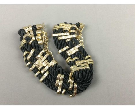 COLLECTION OF COSTUME JEWELLERY,including a Tissot ladies fashion watch, further fashion watches, necklaces, chains, beads an