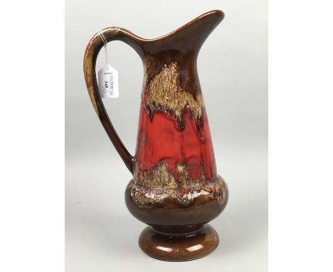 CONTEMPORARY CERAMIC VASE,30cm high, along with other ceramic jugs and vases