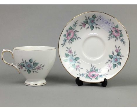 COLCLOUGH TEA SERVICE,decorated with flowers, along with a Royal Doulton 'Berkshire' pattern tea service, Royal Albert coffee