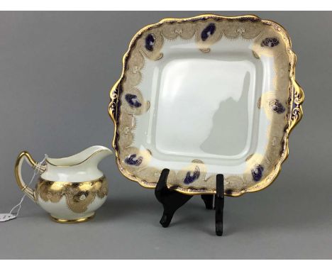 EARLY 20TH CENTURY PARAGON TEA SERVICE,decorated with scroll motifs in gilt and blue on a white ground, comprising twelve cup