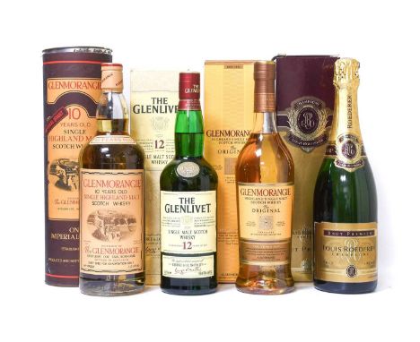 Glenmorangie 10 Year Old Single Highland Malt Scotch Whisky, 1970s export bottle, 86° proof 1.13L, in original cardboard tube