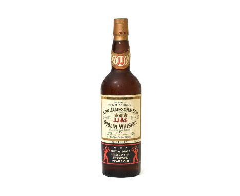 John Jameson &amp; Son 3 Star Dublin Whiskey, 1960s bottling, N. 115812, 70° proof 26 2/3 fl. ozs. (one bottle)
