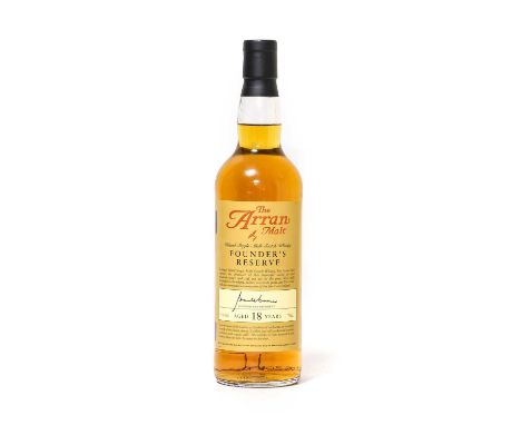 Arran Malt 18 Year Old Founder's Reserve Island Single Malt Scotch Whisky, 43%, 70cl (one bottle)